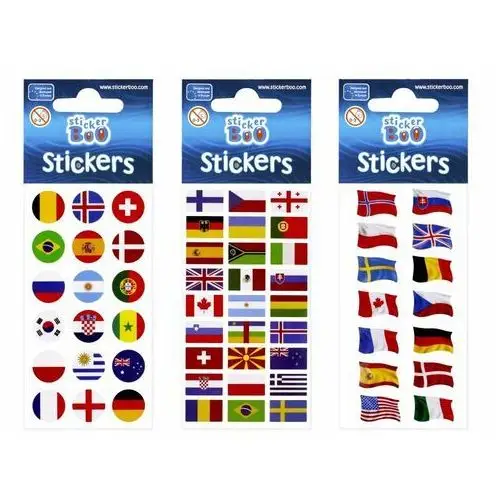 Stickerboo-naklejki Naklejki 6x18 cm flagi państwa sticker boo 476944
