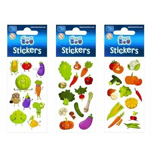 Stickerboo-naklejki Naklejki 7x18 cm warzywa/owoce sticker boo 483491