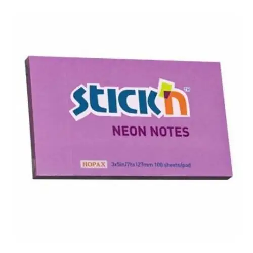 Stickn, karteczki stick'n neonowe, fioletowy, 100 kartek