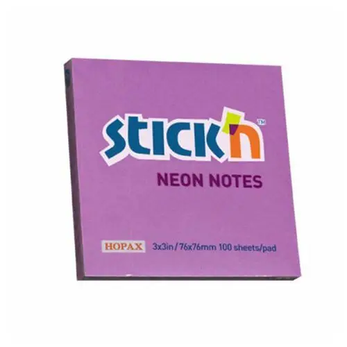 Stickn Notes samoprzy.76mmx76mm fioletowy neon