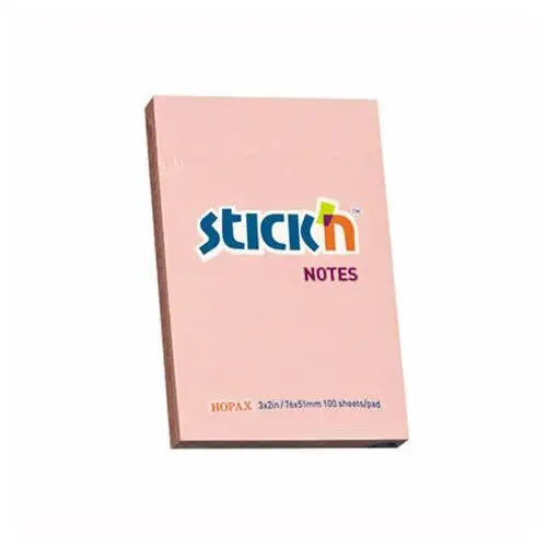 Stick'n, Notes samoprzylepny 76X51mm różowy pastel