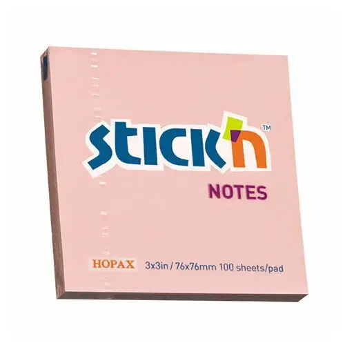 Stick'n, Notes samoprzylepny 76X76mm różowy pastel