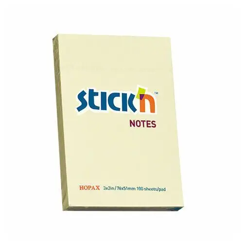 Stickn Stick'n, notes samoprzylepny 76x51mm żółty pastel