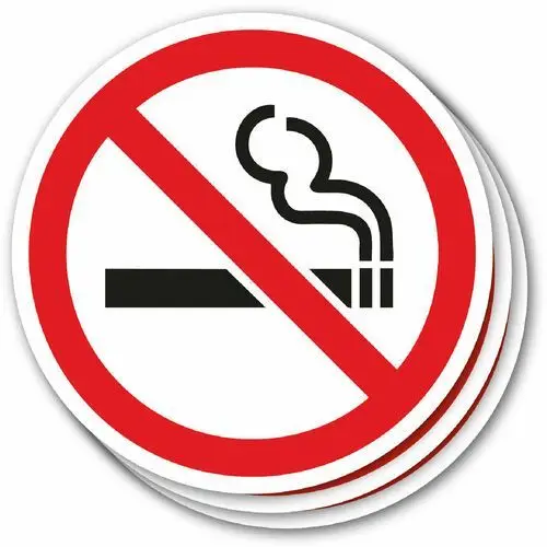 Naklejka informacyjna zakaz palenia okrągła 10 cm Sticky studio