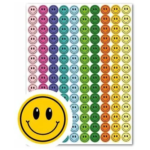 Sticky studio Naklejki motywacyjne buźki 140 szt uśmiechnięte kolorowe nalepki dla dzieci do szkoły nauki