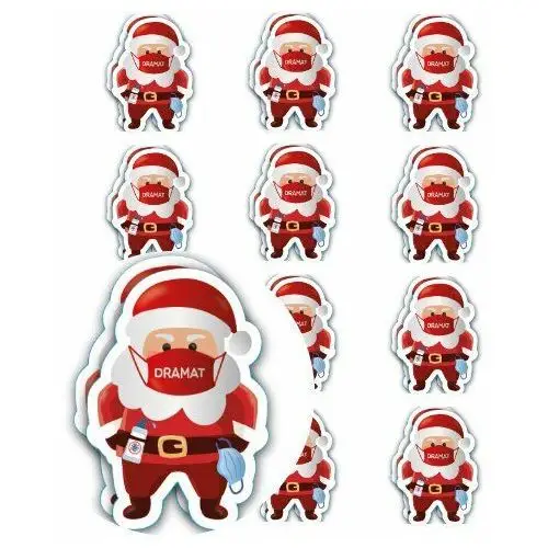 Naklejki Na Prezenty Święty Mikołaj Etykiety Na Święta Wigilie 10 Szt