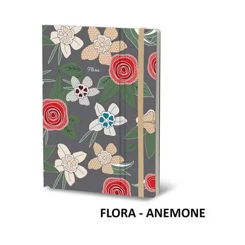 Stifflex Notatnik flora anemone, rozmiar: 15x21 cm, 192 strony