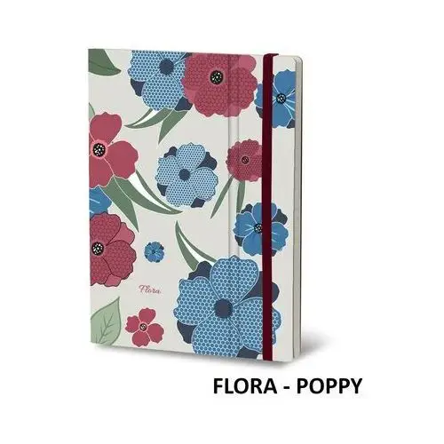 Notatnik Stifflex FLORA Poppy, rozmiar: 15x21 cm, 192 strony