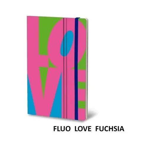 Stifflex Notatnik fluo love fuchsia, rozmiar m: 13x21 cm, 192 strony