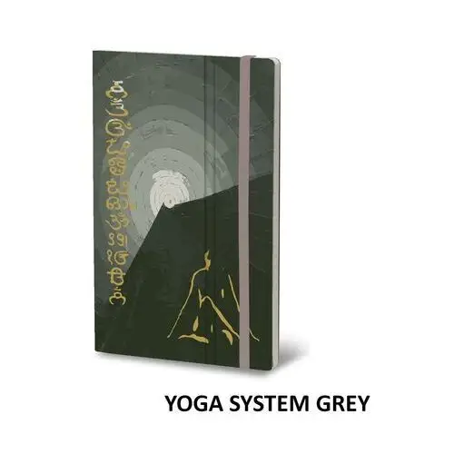 Stifflex Notatnik yoga system grey, rozmiar m: 13x21 cm, 192 strony