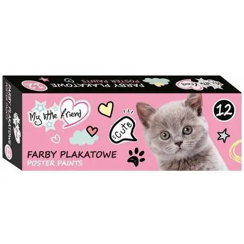 St.majewski Farby plakatowe 12 kolorów 20 ml my little friend