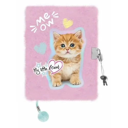 Pamiętnik A5 Włochacz Z Kłódką My Little Friend Pastel Kitty 96 K