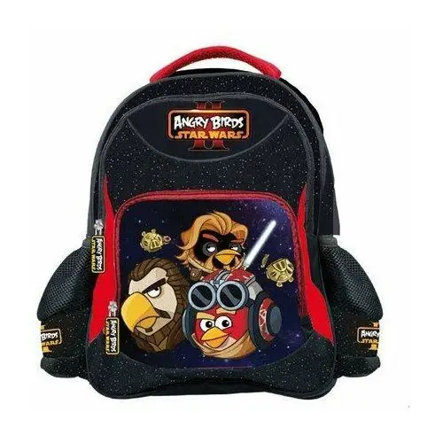 Plecak szkolny dla chłopca i dziewczynki czarny St.Majewski Angry Birds jednokomorowy