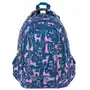 Plecak szkolny dla dziewczynki granatowy trzykomorowy St.majewski Sklep