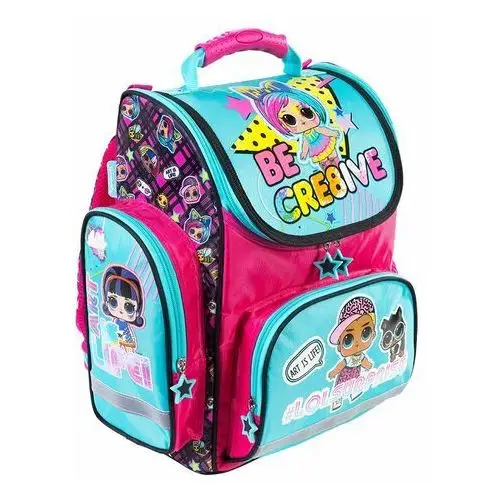 Plecak szkolny dla dziewczynki niebieski St.Majewski A1 L.o.l. Surprise jednokomorowy