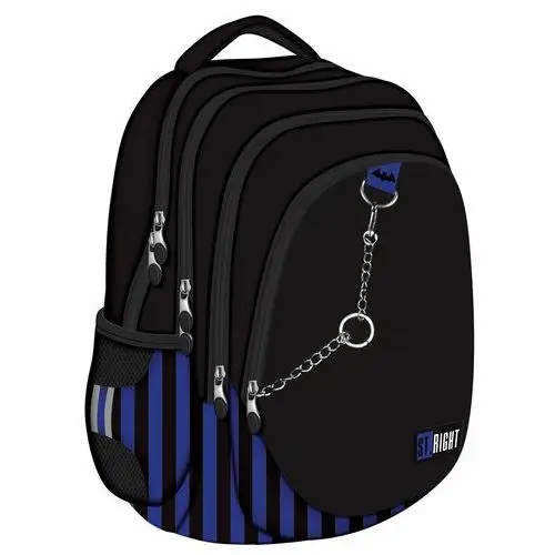 Str, Plecak Szkolny 4 Komorowy, Black & Blue
