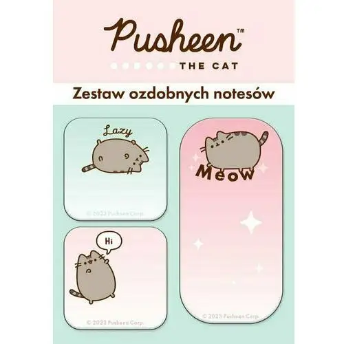 St.majewski Zestaw ozdobnych notesów pusheen the cat 30k 77 gram, 1 szt 3 x 3 cm + 2 szt. 3 x 6 cm