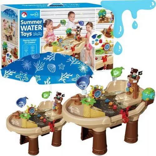 Stół Wodny Zabawka Plażowa Zestaw Dla Dzieci Bańki Mydlane Parasol Łódka