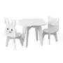 Stolik dziecięcy i dwa krzesełka dla dzieci kot i króliczek Sklep