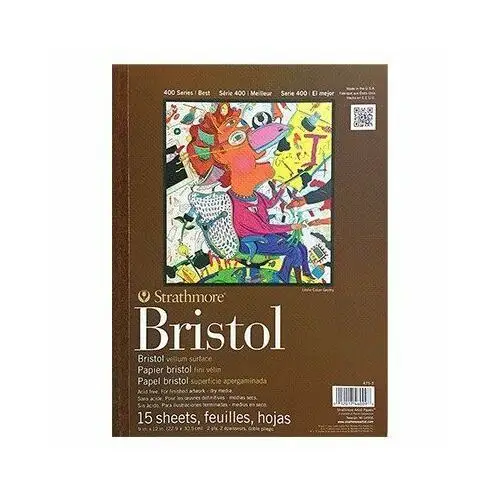 Bristol Vellum 400 series Strathmore, 23 x 30 cm