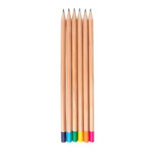 Strigo , drewniany ołówek hb z kolorową końcówką