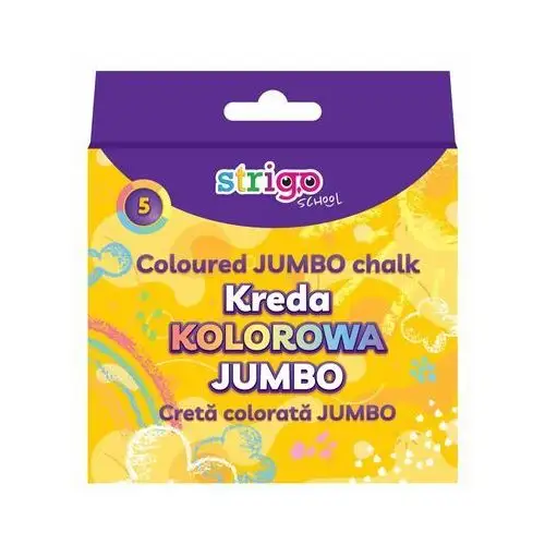 Kreda kolorowa chodnikowa 5 kolorów Strigo Jumbo