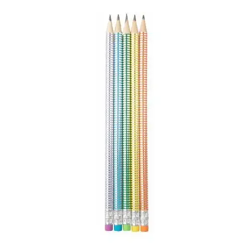 Strigo , pastelowy ołówek hb metaliczne paski, gumka