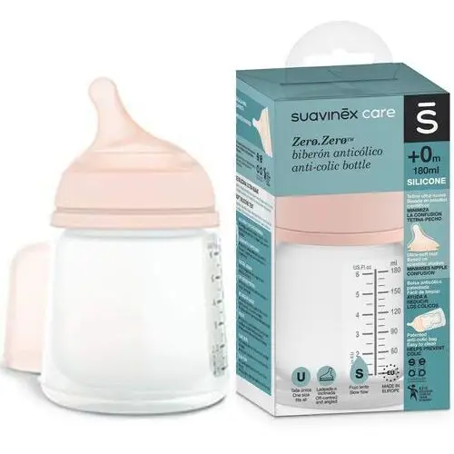 Suavinex Butelka Zero Zero Wolny Przepływ 180 ML