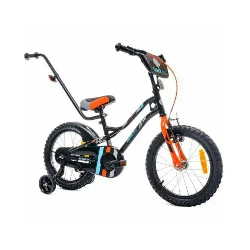 Rower dziecięcy tiger bike 16 cali dla chłopca pomarańczowo-turkusowy Sun baby
