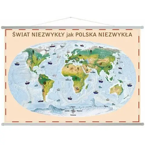 Świat niezwykły. Ścienna mapa świata