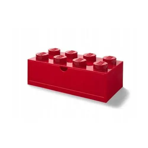 Szufladka na biurko klocek Lego Brick 8 wypustek czerwona