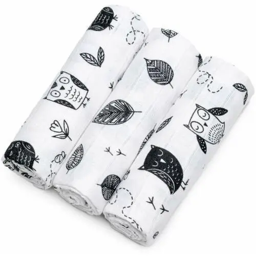 T-tomi tetra cloth diapers high quality pieluchy wielorazowe owls 70x70 cm 3 szt