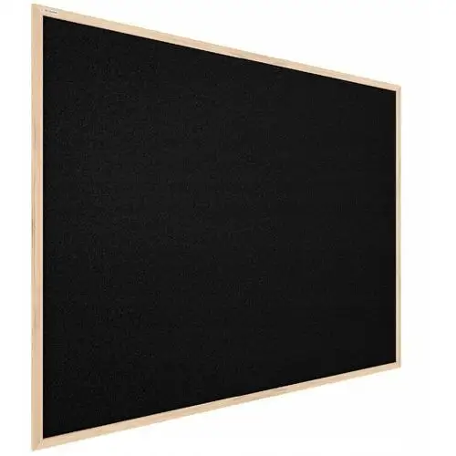 Tablica korkowa czarny kolor korka 100x80 cm