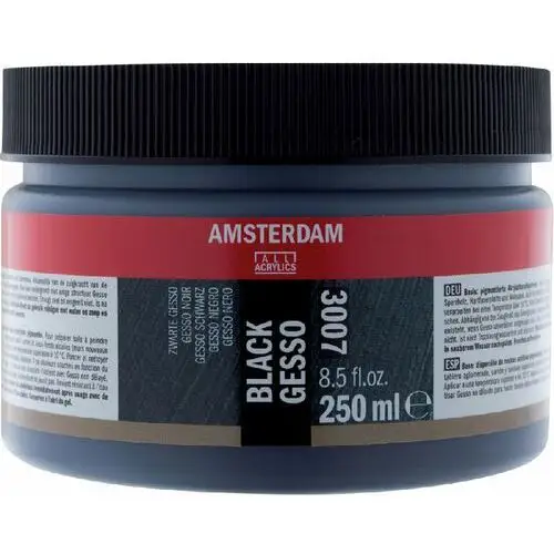 Talens Grunt akrylowy, amsterdam gesso, czarny, 250 ml