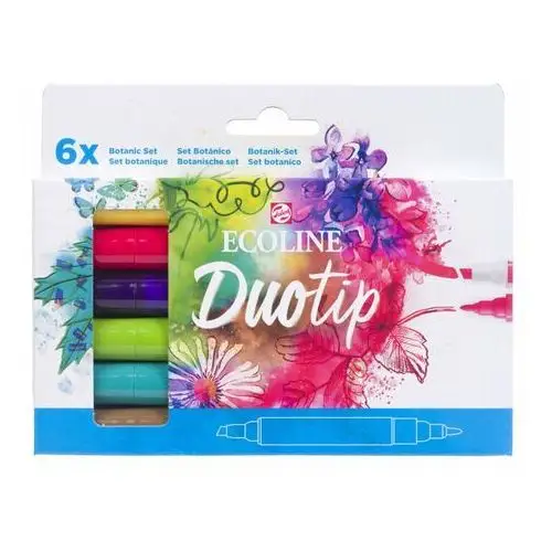 Markery Ecoline Duotip, Botanic, zestaw 6 kolorów