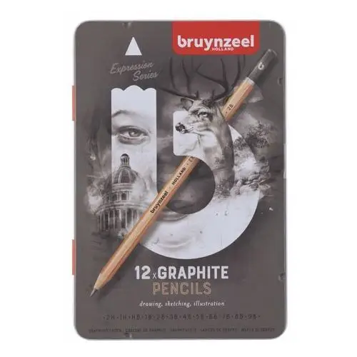 Talens Zestaw ołówków grafitowych, 12 sztuk, bruynzeel