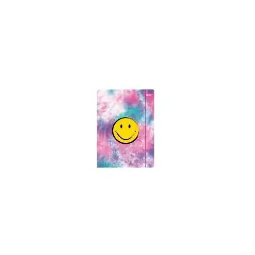 Teczka A4+ kartonowa z gumką SMILE różowa Happy Color