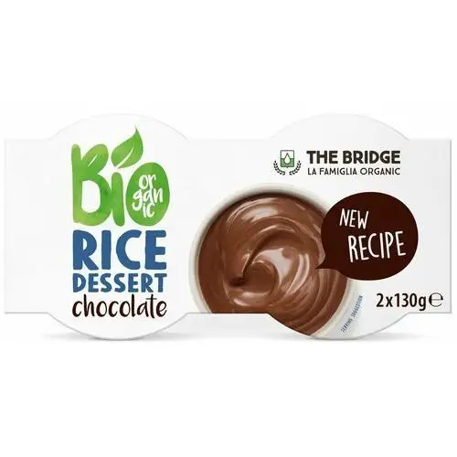 Deser ryżowo - czekoladowy bezglutenowy bio (2 x 130 g) 260 g - The bridge