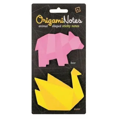 Thinking gifts Karteczki samoprzylepne, , origami notes paw/niedźwiedź