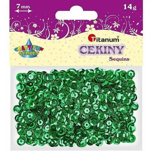 Titanium Cekiny 7mm metaliczne zielone