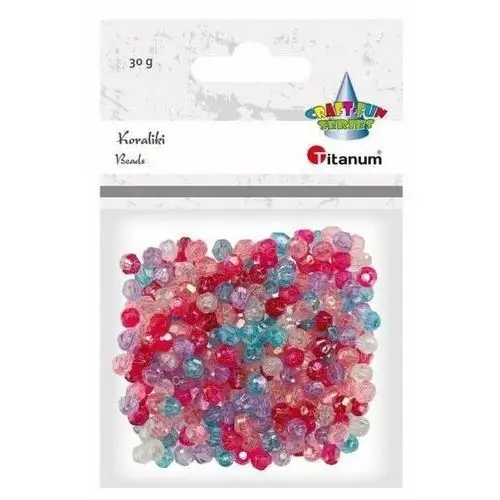 Titanium , koraliki plastikowe fasetowane, 30 g