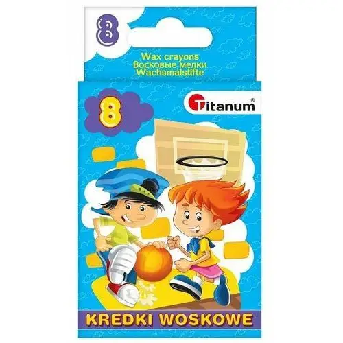 Titanium Kredki świecowe 8 kolorów