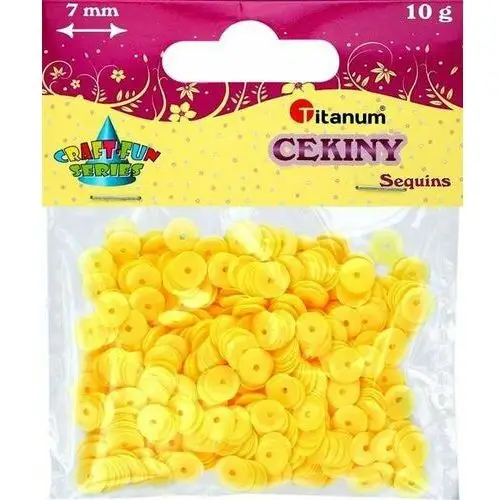Titanum Cekiny 7mm pastelowe żółte 14g craft-fun
