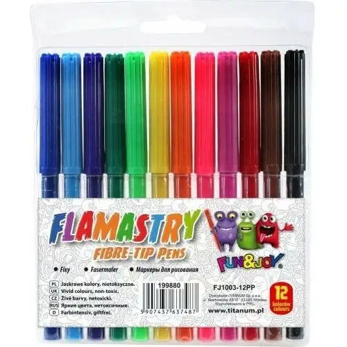 Titanum Flamastry 12 kolorów fun&joy