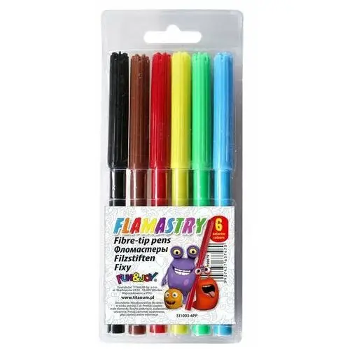 Titanum Flamastry 6 kolorów fun&joy