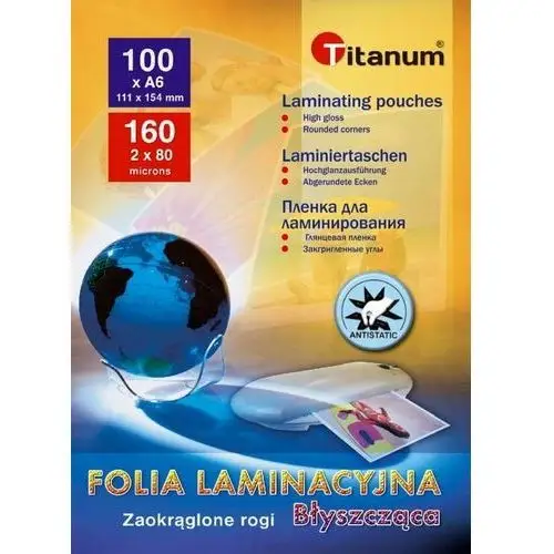 Titanum Folia do laminowania a6 80mic laminacji laminatora