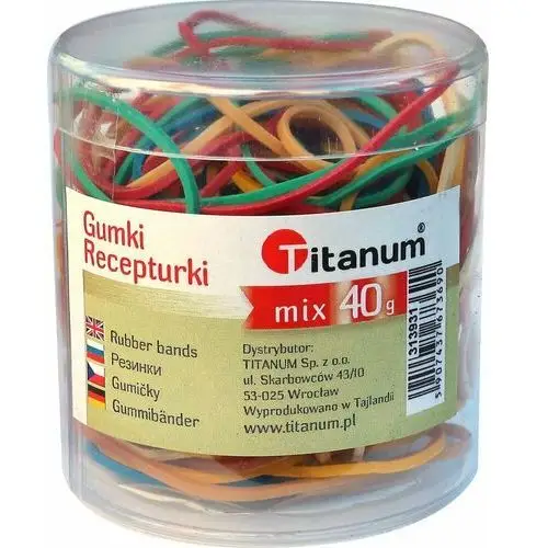 Titanum , gumki recepturki, mix kolorów, 40 g