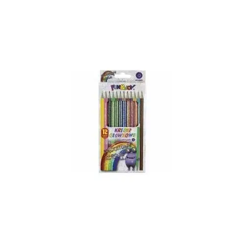 Hasta kredki ołówkowe z brokatową obudową fun&joy 12 kolorów Titanum