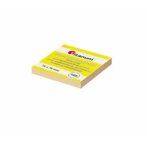 Karteczki samoprzylepne notes 76x76mm 100k żółte Titanum