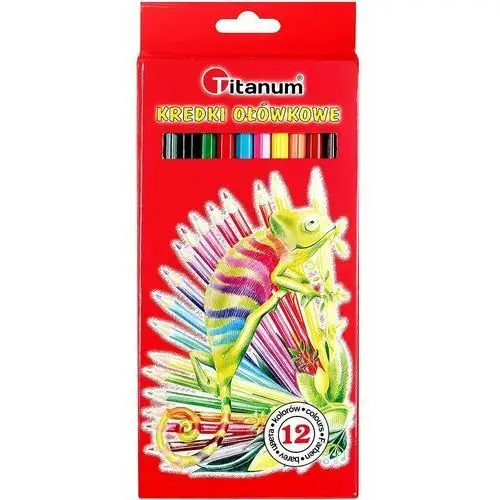 Kredki ołówkowe sześciokątne 12 kolorów Kameleon Titanum